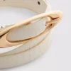 Oval buckle skinny belt