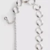 Oval link chain belt