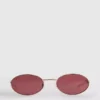 Oval metal sunglasses