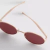 Oval metal sunglasses