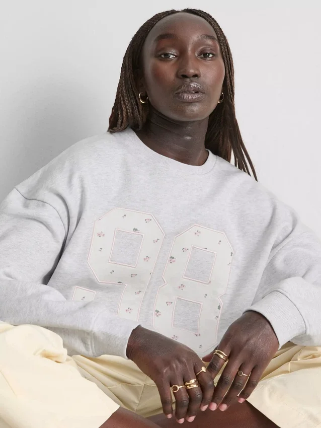 Oversized 98 ditsy floral sweatshirt