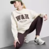 Oversized cotton rich active run club sweatshirt