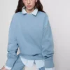 Oversized drop-shoulder sweatshirt