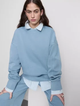 Oversized drop-shoulder sweatshirt