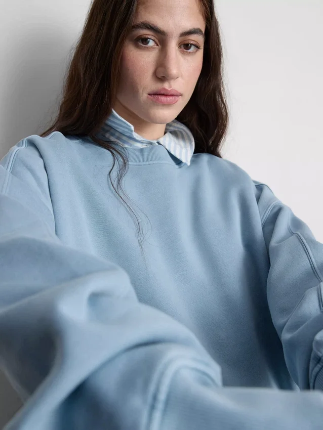 Oversized drop-shoulder sweatshirt
