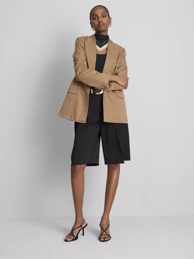 Oversized single-breast blazer