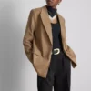 Oversized single-breast blazer