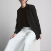 Oversized single-breast blazer