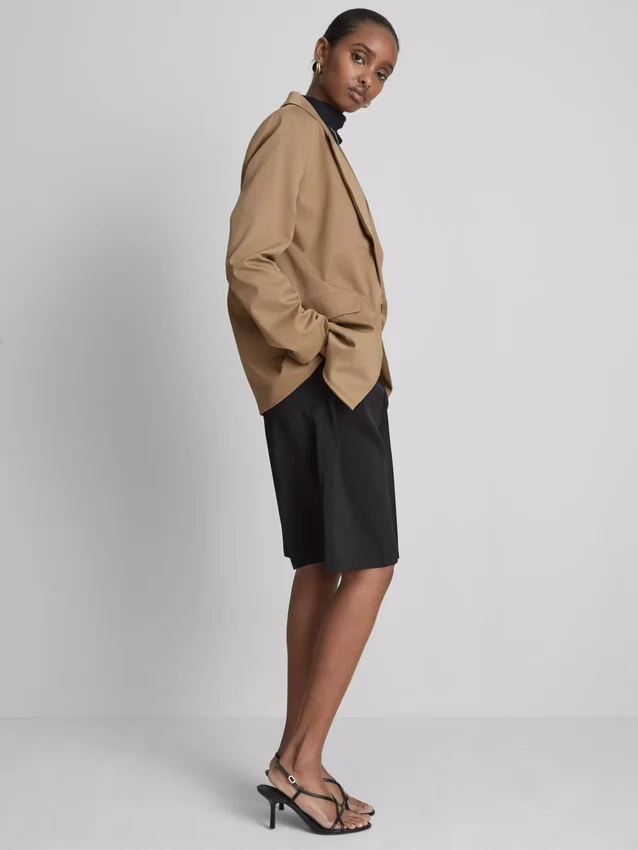 Oversized single-breast blazer