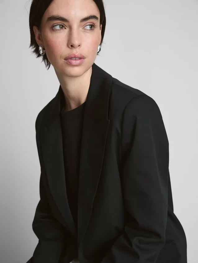 Oversized single-breast blazer