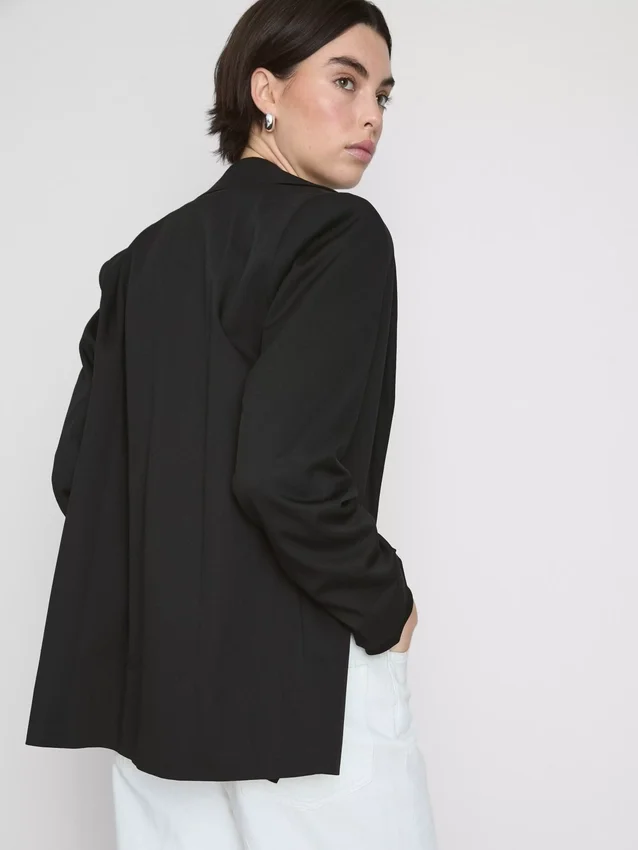 Oversized single-breast blazer