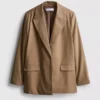Oversized single-breast blazer