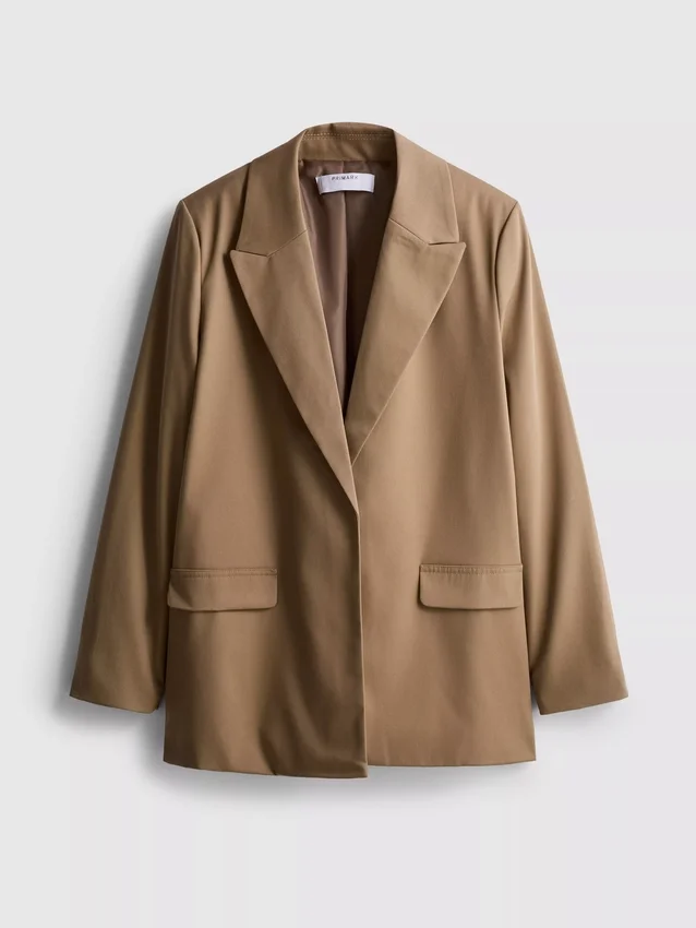 Oversized single-breast blazer