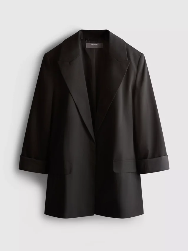 Oversized single-breast blazer