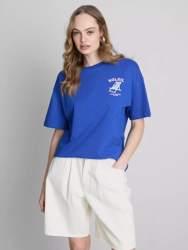 Oversized soleil print t-shirt