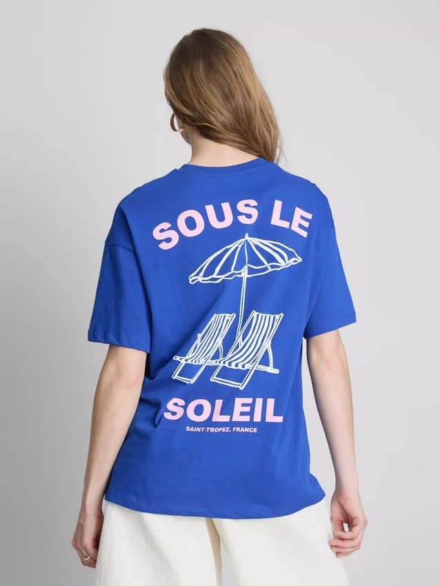 Oversized soleil print t-shirt