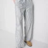 Oxford stripe drawstring pants