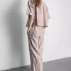 Oxford stripe drawstring pants