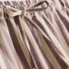 Oxford stripe drawstring pants