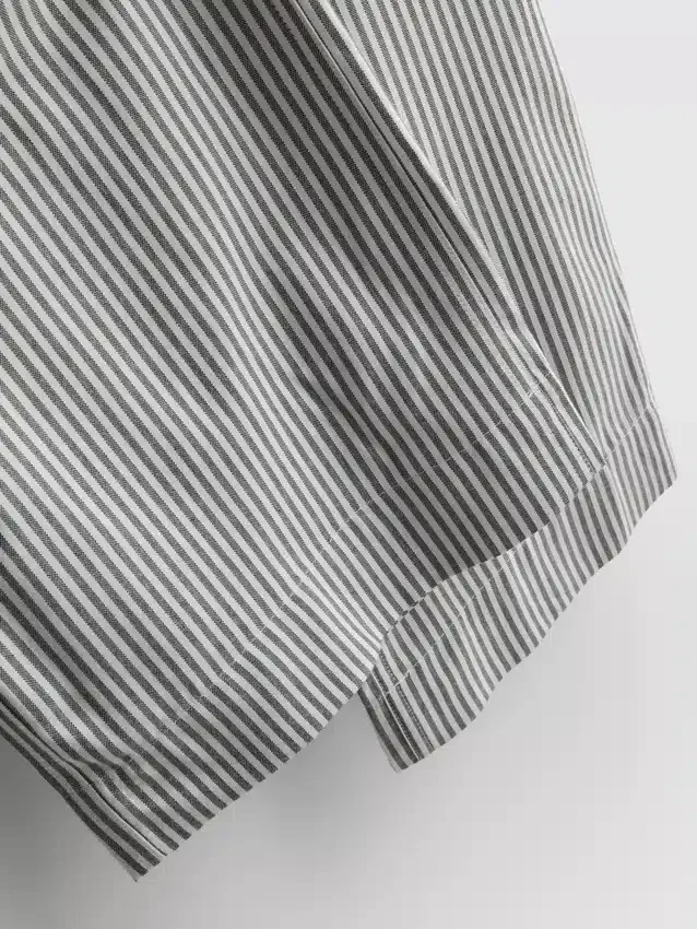 Oxford stripe drawstring pants