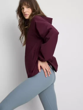 Packaway zip-up rain jacket