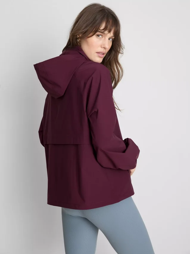 Packaway zip-up rain jacket