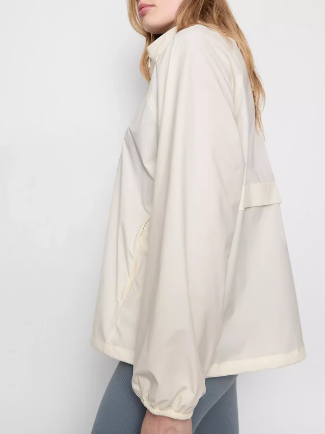 Packaway zip-up rain jacket