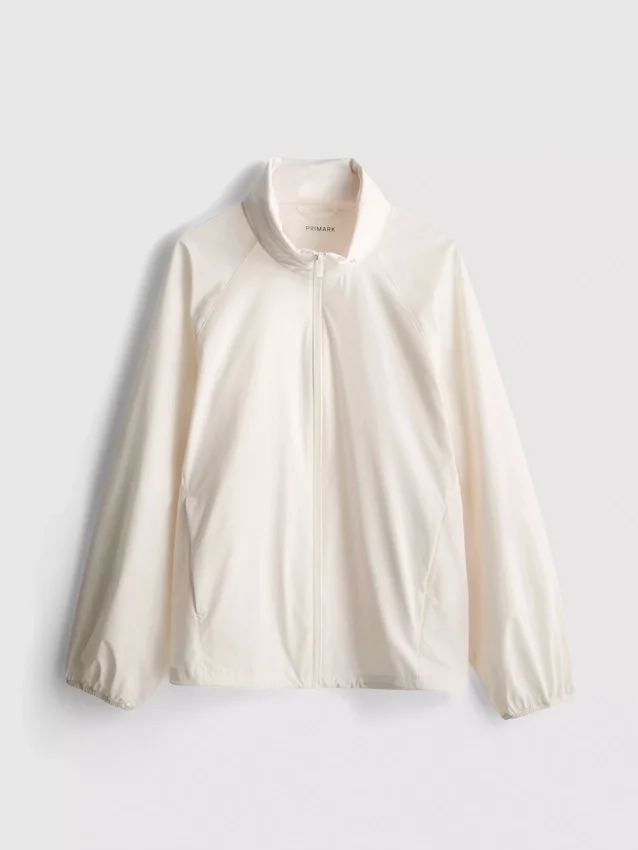 Packaway zip-up rain jacket