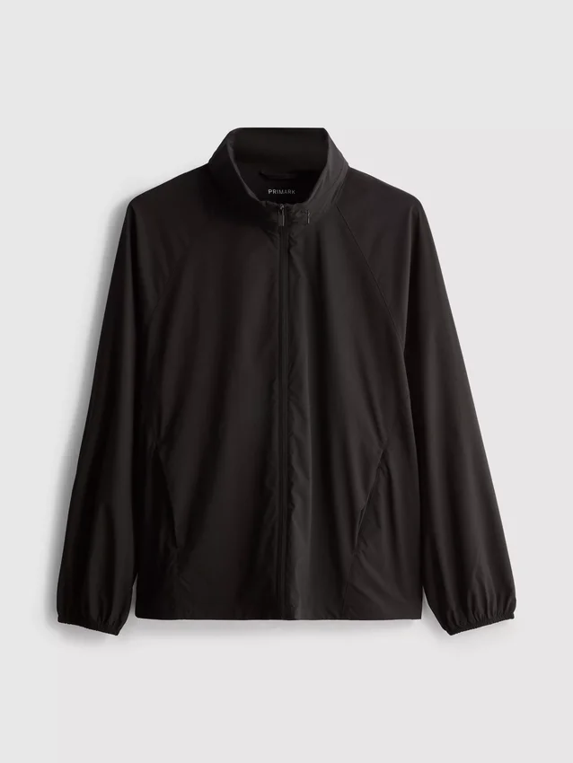 Packaway zip-up rain jacket