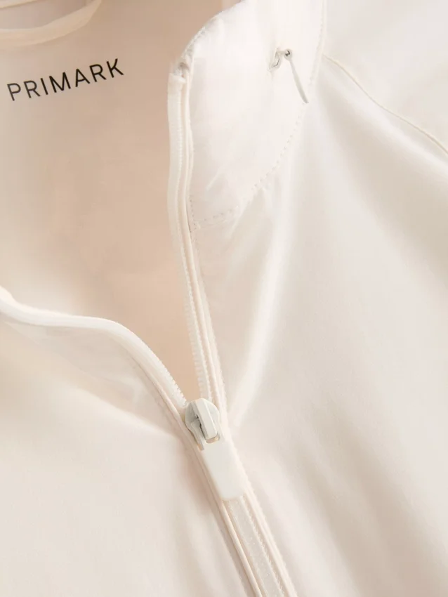 Packaway zip-up rain jacket