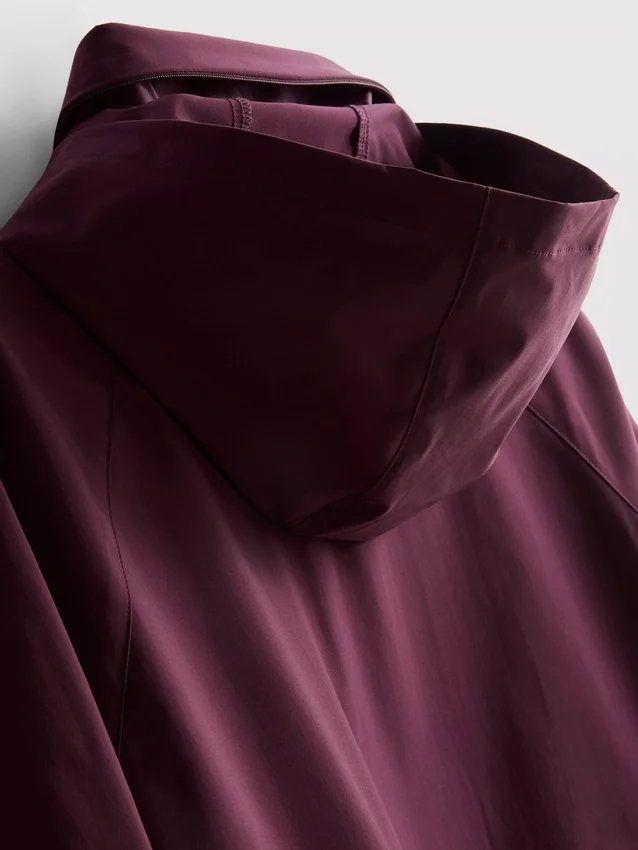Packaway zip-up rain jacket