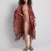Paisley fringe cape
