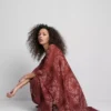 Paisley fringe cape