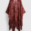 Paisley fringe cape
