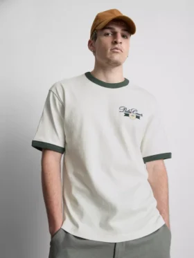 Palm courts ringer t-shirt
