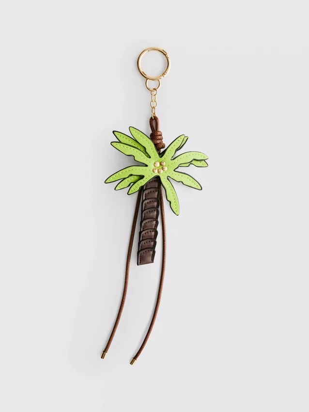 Palm tree bag charm