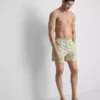 Palm tree textured swimming shorts