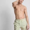 Palm tree textured swimming shorts