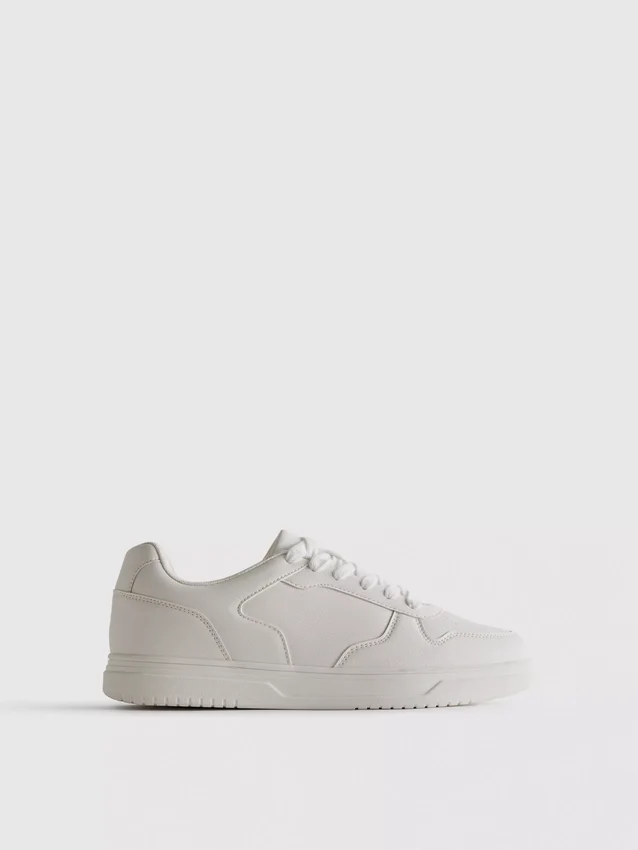 Paneled low-top sneakers
