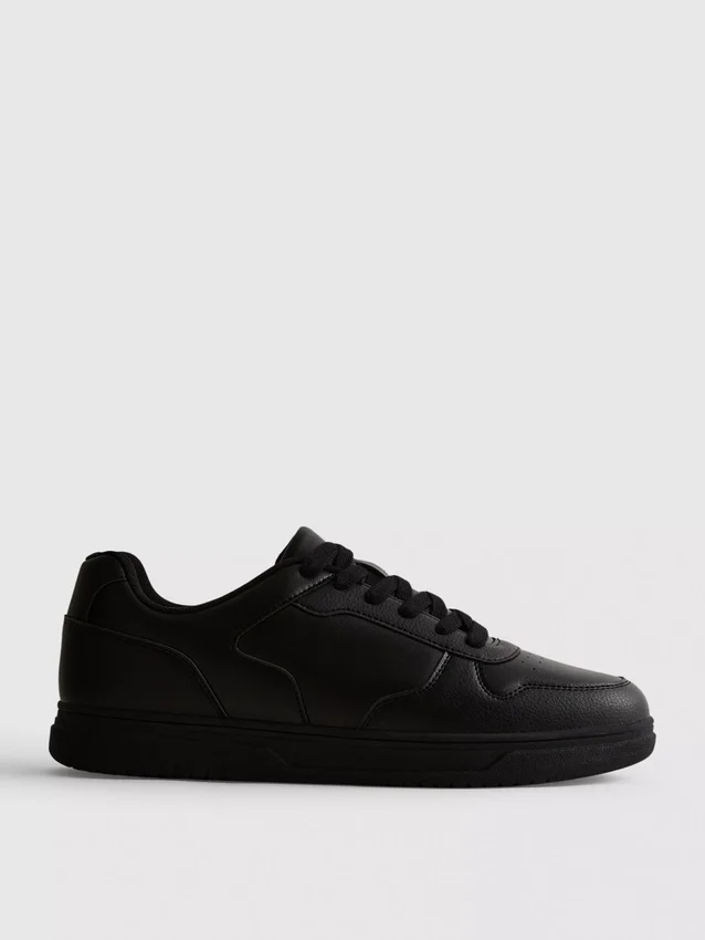 Paneled low-top sneakers