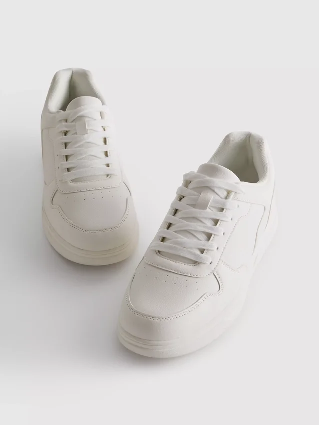 Paneled low-top sneakers