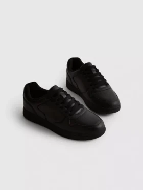 Paneled low-top sneakers