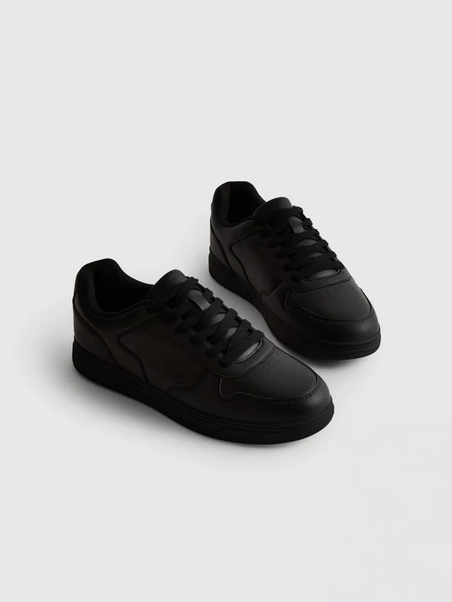 Paneled low-top sneakers