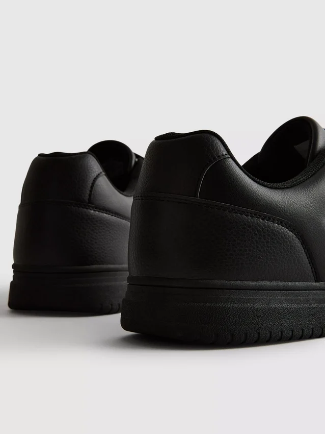Paneled low-top sneakers