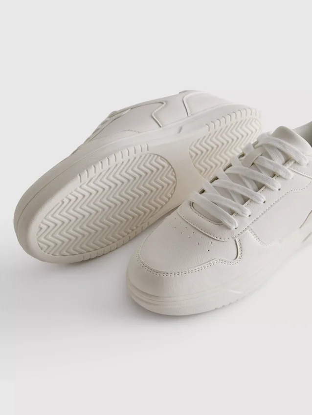 Paneled low-top sneakers