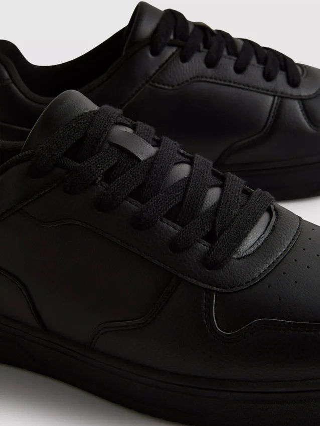 Paneled low-top sneakers