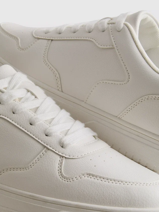 Paneled low-top sneakers