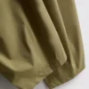 Paper-touch pleated barrel-leg pants