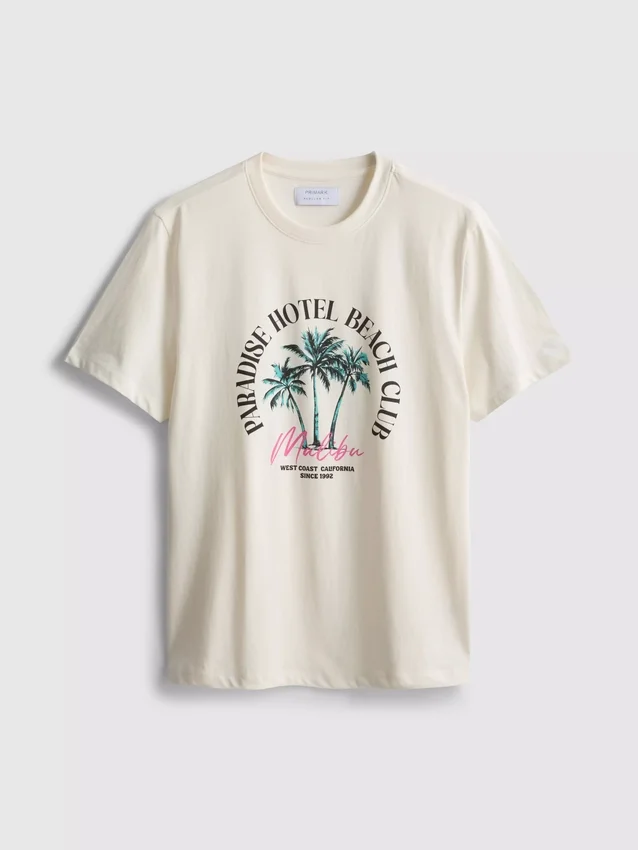 Paradise beach graphic t-shirt