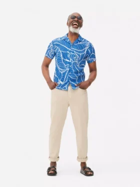 Patterned crepe shirt